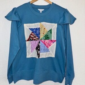 Women's Time and Tru Long Sleeve Shirt w/ Handmade Quilting